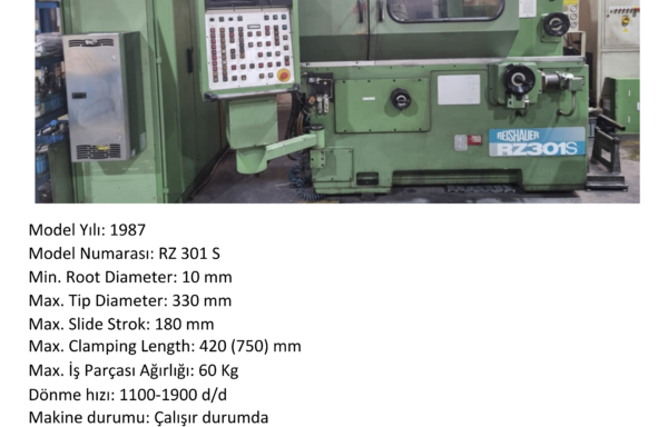 Cnc Profil Taşlama Reishauer